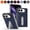 Blue, variant on Kryonix for iPhone Duo Case with Magnetic Invisible 360° Rotatable Metal Stand,Built-in Kickstand Compatible with MagSafe, Slim PU Leather Military Grade Drop Protection Shockproof Cover,Brown