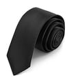 thumbnail image 3 of Corbatas de seguridad negras con clip en la corbata para hombres y mujeres, corbata negra mate, corbata fúnebre negra, accesorios para ropa Feliz Sencillez, 3 of 5