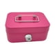 Cash Box with Lock Case with Top Handle Portable Souvenir Box Treasure Chest Pink - image 2 of 8