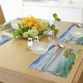 thumbnail image 4 of Ambesonne Seascape Place Mats Set of 4, Abandoned Island Ocean, Standard Size, Aqua Turquoise and Green, 4 of 6