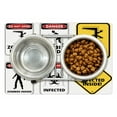 thumbnail image 1 of Zombie Pet Mat for Food and Water, Warning Signs for Evil Creatures Paranormal Construction Design Do Not Open Artwork, Non-Slip Rubber Mat for Dogs and Cats, 18" X 12", by Ambesonne, 1 of 2
