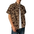 thumbnail image 2 of Hawaiian Shirt for Men Summer Short Sleeve Button Down Lapel Collar Loose Fit Tropical Print Beach Shirts Vacation Outfits, 2 of 5