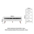 thumbnail image 4 of Centro de Entretenimiento Londres Madesa Mueble Estante Librero Blanco, 4 of 5