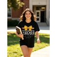 thumbnail image 4 of Women's Teacher Life Graphic T-Shirt, 100% Cotton Cow Print Teacher Lettering with Pencil and Yellow Coquette Bow, Crew Neck Short Sleeve Back to School Gift, 4 of 10