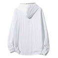 thumbnail image 5 of Annhoo Men Hooded Windbreaker Jacket Lightweight Zip Up Long Sleeve Outerwear with Pockets for Vacation Beach, 5 of 6