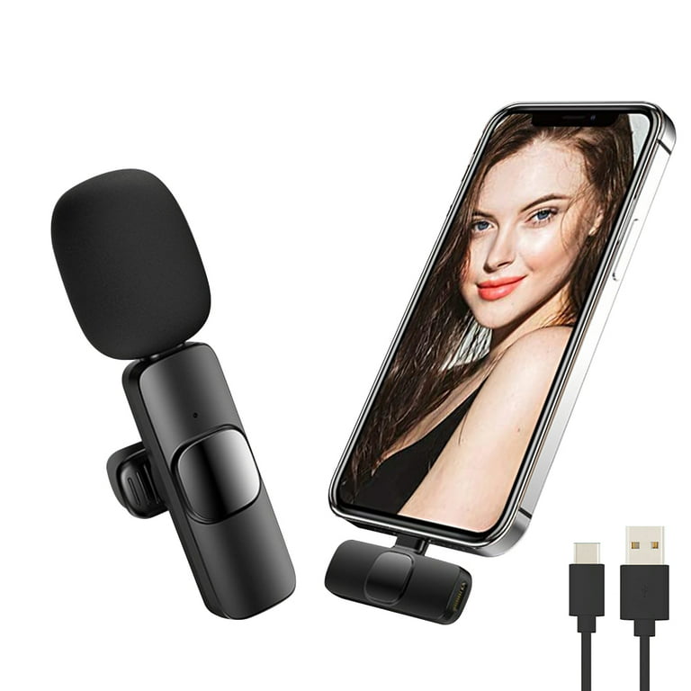 Professional Wireless Lavalier Lapel Microphone for iPhone, iPad