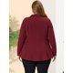thumbnail image 4 of Blazer de talgrande pamujer con solacon muescas, dobladillo con volantes y péplum, paNavidad borgo5X, 4 of 5