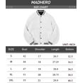thumbnail image 6 of MADHERO Mens Casual Reversible Varsity Jacket Fashion Baseball Bomber Jacket Coat Black White Size XL, 6 of 6
