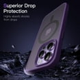 thumbnail image 5 of JETech Magnetic Case for iPhone 14 Pro 6.1-Inch Compatible with MagSafe, Translucent Matte Back Slim Shockproof Phone Cover (Deep Purple), 5 of 6