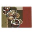 thumbnail image 1 of Modern Art Cutting Board, Retro Surreal Abstract Circular and Square Shaped Art Lines on Murky Base, Decorative Tempered Glass Cutting and Serving Board, Large Size, Multicolor, by Ambesonne, 1 of 1