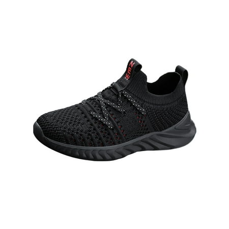 

Ymiytan Boys Athletic Walking Shoes Gym Comfort Slip On Sock Sneaker Kids Sports Lightweight Trainers Shoe Black 2Y