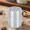 thumbnail image 4 of Salt and Pepper Shakers with Handle, Kitchen Stainless Steel Salt Shaker Seasoning Bottle Container Rub Spice Dispenser with Lid Holes for Salt/Pepper/Cinnamon/Powder Sugar/BBQQuantity:2 Pieces;, 4 of 5
