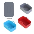 thumbnail image 6 of Air Fryer Silicone Pot,Air Fryer Replacement Basket,7.7x5x3.5inch Rectangle Silicone Air Fryer Basket for Paper Liners,Silicone Bowl For Air Fryer Oven Accessories,Fit Ninja DZ201 Foodi 8QT, 6 of 6