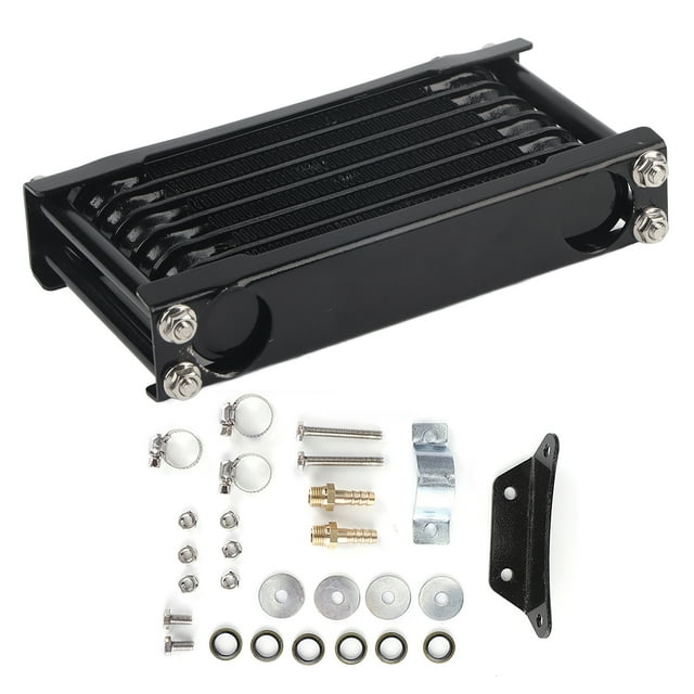 Oubit Engine Oil Cooler,Engine Oil Cooler Universal Motorcycle Radiator Oil Cooling System Kit Exquisite Design