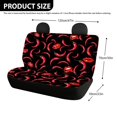 thumbnail image 4 of Chririnla Chili & Lip Print Car Back Seat Covers for Men, 2 Pcs Car Seat Covers Back Seat Stretchy Non-Slip Bench Backrest Protectors, 4 of 4