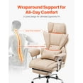thumbnail image 2 of VEVOR Executive Office Chair High Back Chair Footrest & Removable Armrests Brown, 2 of 9
