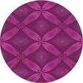 thumbnail image 1 of Ahgly Company Indoor Round Patterned Neon Pink Area Rugs, 3' Round, 1 of 6