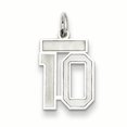 thumbnail image 1 of Collier Pendentif en Argent Sterling 925 Numéro 10 Charmes, 1 of 6