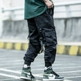 thumbnail image 6 of streetwear techwear joggers matte black harem relaxed fit pants, 6 of 6