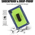 thumbnail image 6 of FIEWESEY for TCL Tab Pro 5G Case Built in Rotating Kickstand / Shoulder Strap Hand Strap Hybrid Shockproof Armor Kids Friendly Case for Nokia T20 / Vastking KingPad M10 10.36 inch - 2*Navy+Green, 6 of 6