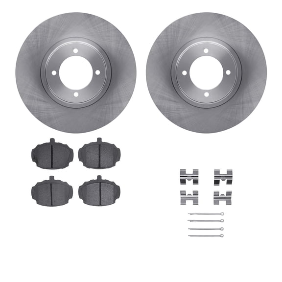 Dynamic Friction Company Front Brake Rotors with 5000 Advanced Brake Pads includes Hardware 6512-64001