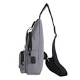 thumbnail image 3 of Bolso Bandolera Bluelander Gris Mochila Cruzada con Puerto USB, 3 of 4
