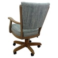 thumbnail image 2 of Classic Caster Solid Wood Dining Chair - Watusi Aquatint Teal Fabric - Light Oak, 2 of 2