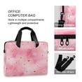 thumbnail image 4 of 16" Laptop Briefcase for Work Travel Laptop Shoulder Bag Carrying Handbag Laptop Case Pink Background with Hearts, 4 of 8