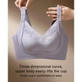 thumbnail image 3 of Xijirk Bras for Women Seamless Fixed Cup Non Wire Support Bra Adjustable Comfort Bra for Everyday Lift and Shaping Wear,White,2XL, 3 of 7