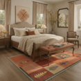 thumbnail image 4 of GENIMO 2'x6' Runner Rug, Washable Non Slip Soft Minimalist Hallway Runner for Kitchen Entryway Laundry Room, Terracotta Orange, 4 of 6