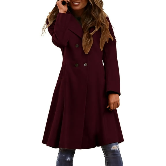 Winter Long Blend Overcoat Thickened Plus Size Double Trench Jacket With Belt For Cold Weather Fashion Outerwear winter clothing for women