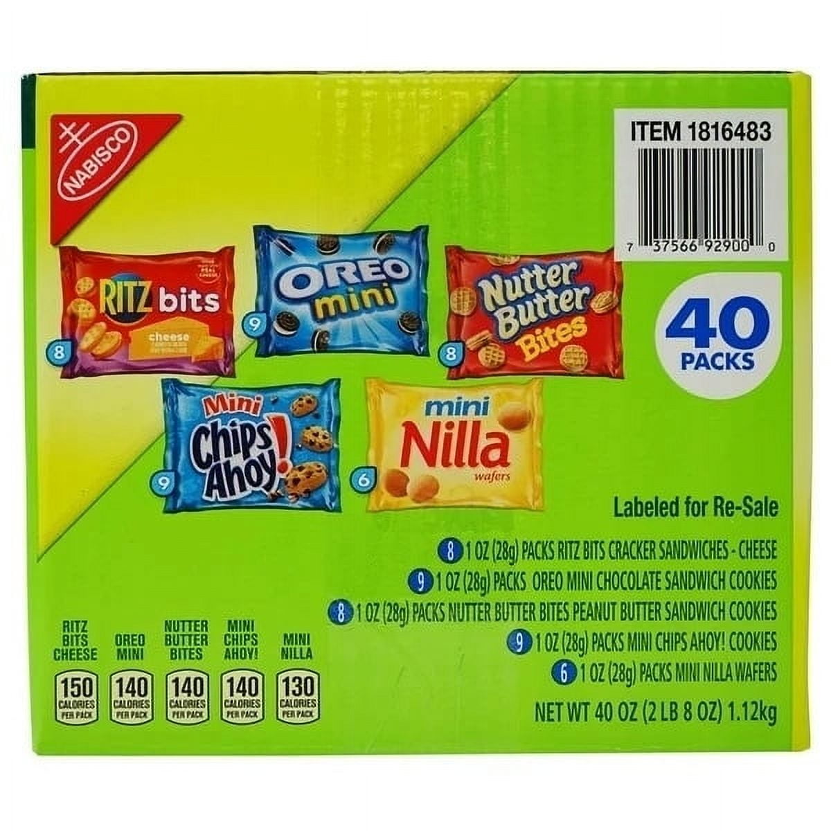 Nabisco Cookies and Crackers Variety Pack 1 Ounce (Pack of 40)