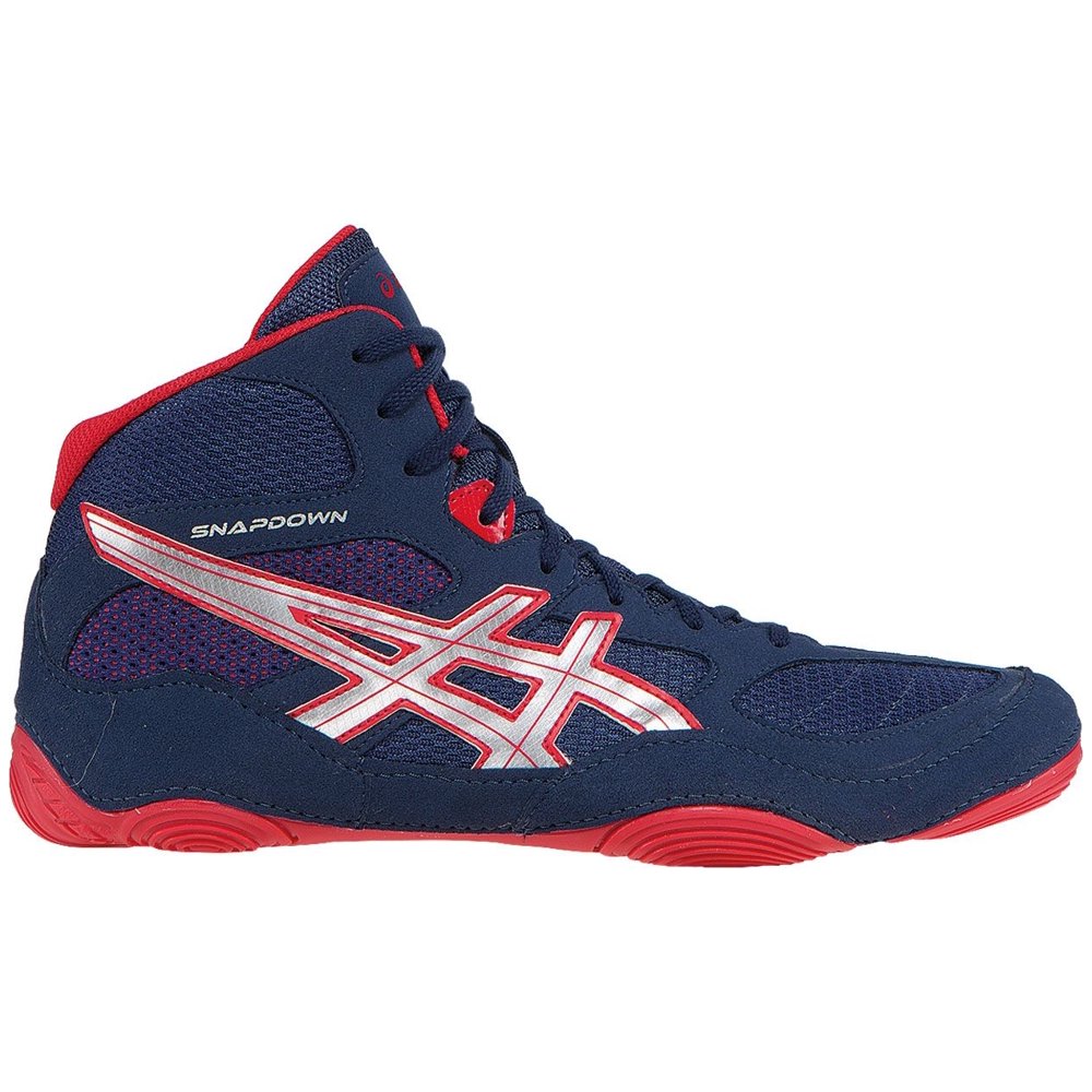 ASICS ASICS Men�s Snapdown Wrestling Shoes (Navy/Silver