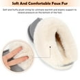 thumbnail image 3 of WALL QMER Womens Slippers Cozy Warm Winter Slip On House Shoes Fluffy Soft Memory Foam Comfy Faux Fur Plush Anti-Skid Indoor/Outdoor, 3 of 8