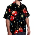 thumbnail image 2 of Seven Starred Ladybird Men's Short Sleeve Beach Shirts Button Down Poplin Casual Printed Summer Unisex, 2 of 6