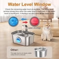 thumbnail image 2 of Ultra-Quiet 3.5L Stainless Steel Pet Water Fountain with 6-Stage Filtration, Smart Window & Anti-Dry Burn Pump for Cats and Dogs (Includes 4 Filters), 2 of 7
