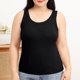 thumbnail image 1 of Pijama de manga corta para mujer, de verano, talla grande, con tirantes, almohadillas para el pecho y el centro de la espalda, sin mangas y pijama interior, blusa de poliéster para mujer., 1 of 6