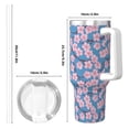 thumbnail image 4 of Sikiie Orchids Flowers Insulated Stainless Water Bottle Lid Travel Mug Cup Insulated Tumblers Cup 40oz Ice Bully With Handle, 4 of 8