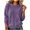 Purple, variant on Tqcoqu Women's Solid Crew Neck Fleece Pullover Top Front Kangaroo Pocket Long Sleeve Loose Casual Warm Sherpa Sweatshirt Tops For Fall Winter,Black Women's S-XXL