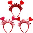 thumbnail image 1 of 3 diademas de corazón para mujer, tocado de Cupido para San Valentín, accesorios para fiestas, bodas y ocasiones especiales, 1 of 7