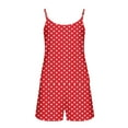 thumbnail image 5 of SROBPTY Womens Pajama Sets, Women Loose Casual Printed Tank Top and Shorts Two-piece Pajama Sets Red XL, 5 of 5