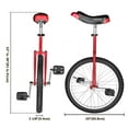 thumbnail image 5 of Yescom 20 In Wheel Outdoor Unicycle Leakproof Butyl Tire Circus Bike Balance Training for Adults Teenagers Kids, Red, 5 of 9