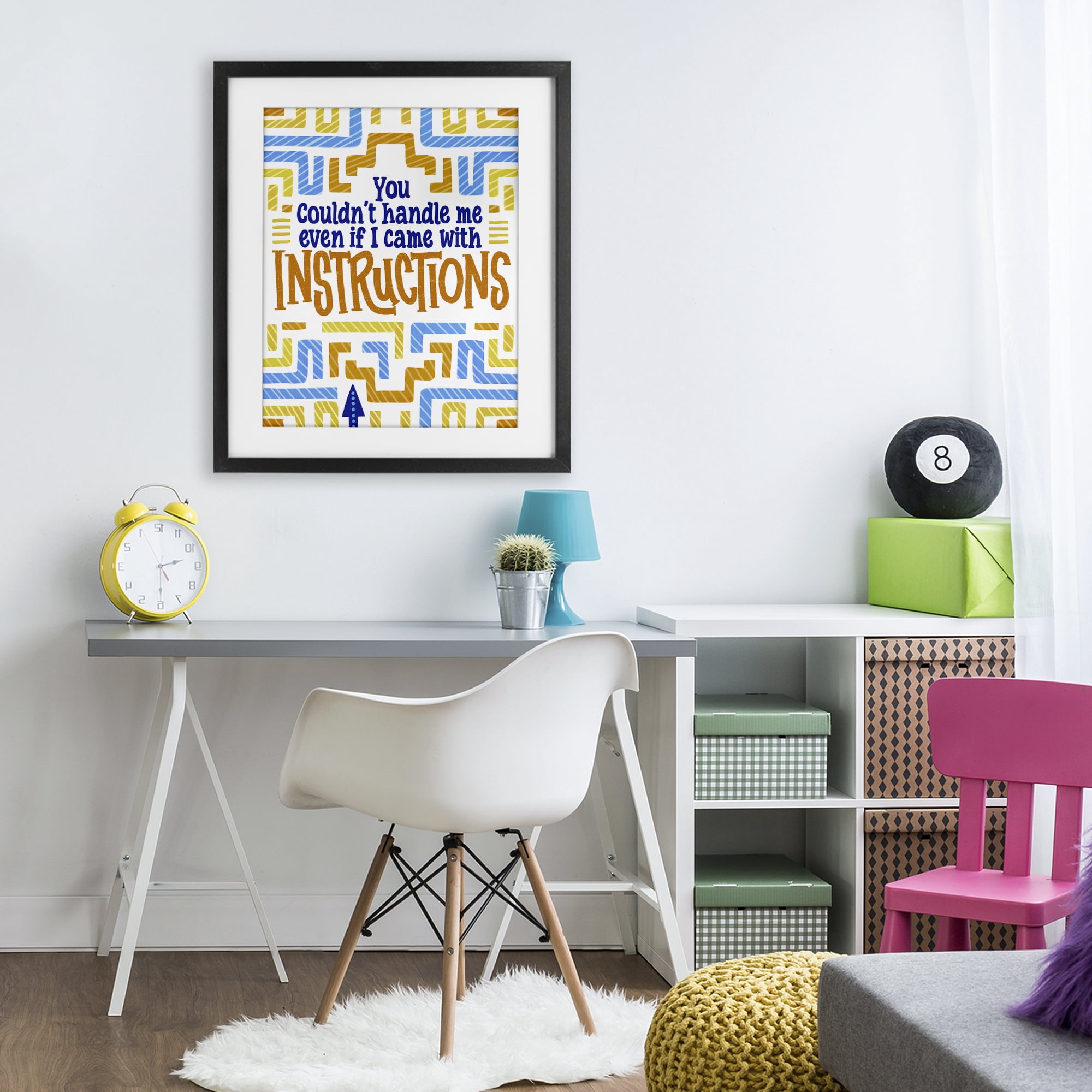 Stupell Industries Funny Can't Handle Me Black Framed Print Under Glass, design by Connie Summers