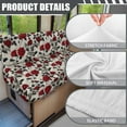 thumbnail image 6 of XYZCANDO Floral RV Dinette Cushions Rose Camper Accessories Universal Cushion Covers for Couches and Sofas Comfortable Furniture Covers for Sofa and Loveseat 1 Backrest Cover and 1 Bench Cover White, 6 of 7