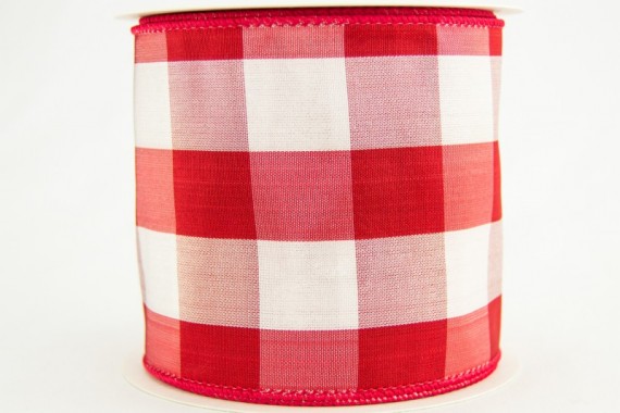 25 yd Ivory//Red May Arts Ribbon 1.25 Inch Woven Stripes Ribbon