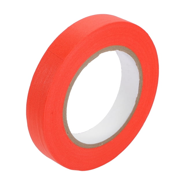 Cinta de pintor universal Unique Bargains - Cinta de enmascarar para pintura de automóviles DIY sin residuos - Papel crepé rojo de 0.8 pulgadas x 54.7 yardas