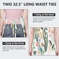 thumbnail image 6 of Pioneer Flower Floral Print Pattern Apron-Garden Aprons for Women with Pockets-Cotton Linen Waterproof Kitchen Cooking Gardening Aprons Adjustable for Kitchen,Cooking,BBQ and Salon 33x27 Inch, 6 of 7