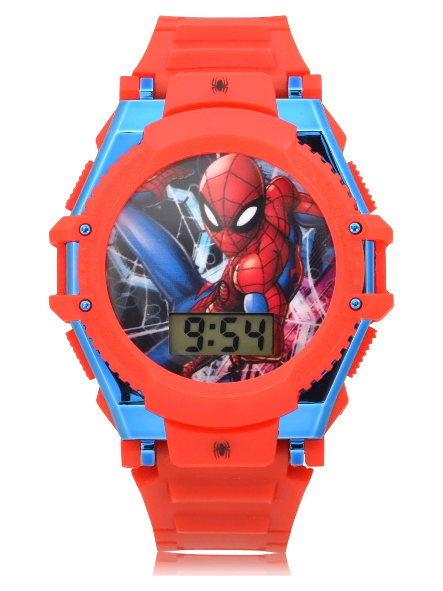Spider-Man Flashing LCD Watch with Molded Straps - SPD4625WM
