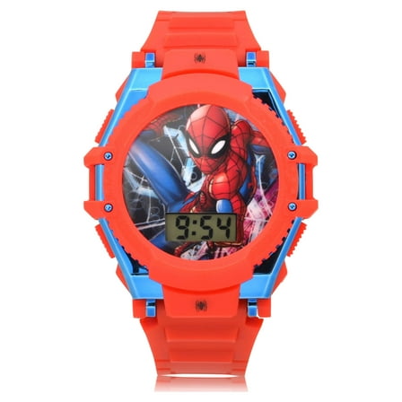Marvel Spider-Man Flashing LCD Watch with Molded Straps - SPD4625WM