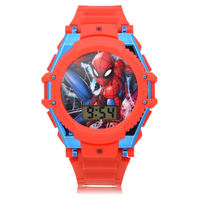 Marvel Spider-Man Flashing LCD Kids Watch with Molded Straps photo 1